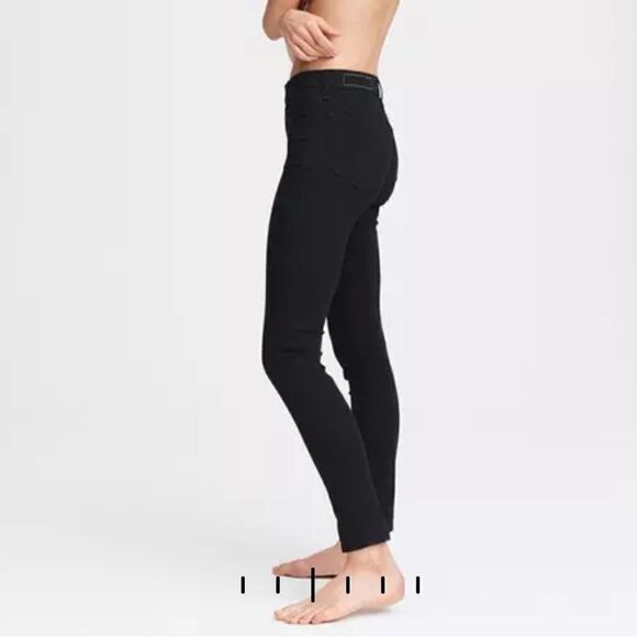 Rag & Bone sz 29 waxed black cotton jean Nina High Rise Skinny EUC - Picture 7 of 13